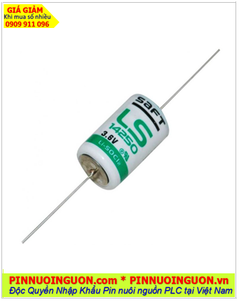 Saft LS14250 (Trục thép hàn); Pin nuôi nguồn PLC Saft LS14250 lithium 3.6v 1/2AA 1200mAh chính hãng _Xuất xứ Pháp